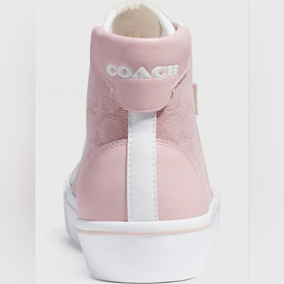 COACH HIGH TOP PLATFORM SNEAKERS CITYSOLE SIGNATURE JACQUARD CANVAS SIZES 9 & 10 - Picture 4 of 7